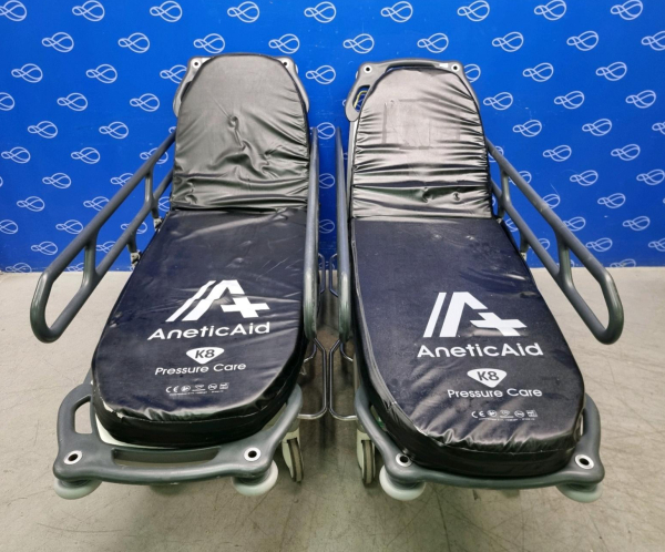 2 x Anetic Aid QA3 Patient Trolley