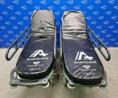 2 x Anetic Aid QA3 Patient Trolley