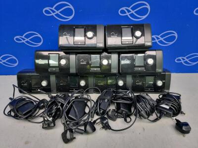 9 x ResMed AirSense 10 Autoset CPAP