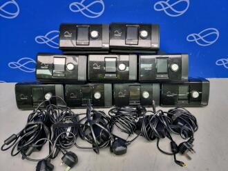 9 x ResMed AirSense 10 Autoset CPAP