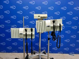 2 x Riester ri-former ENT Unit and 1 x Welch Allyn ENT Diagnostic Set on Rollstands