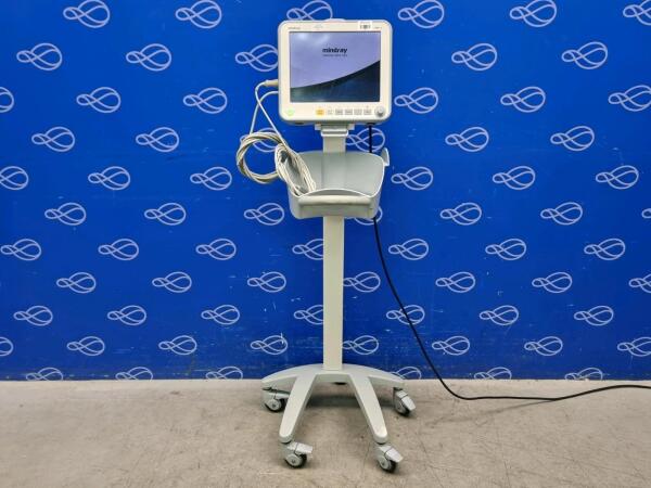 Mindray iPM 12 Patient Monitor on Rollstand