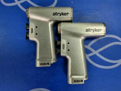 2 x Stryker CD4 Cordless Driver Handpiece