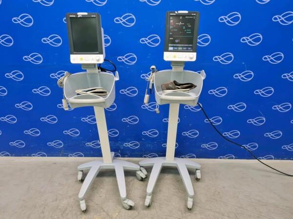 2 x Mindray VS-900 Vital Signs Monitor on Rollstand