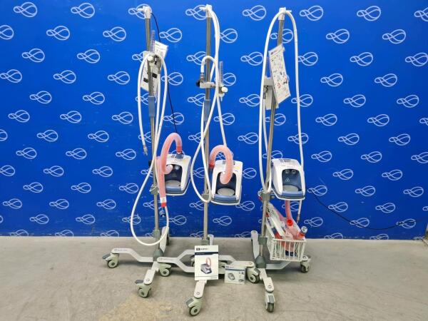 3 x Fisher and Paykel Airvo 2 Humidifier on Drip Stand