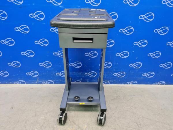 Unbranded Equipment Trolley with Integrated Middle Drawer and Open Lower Shelf