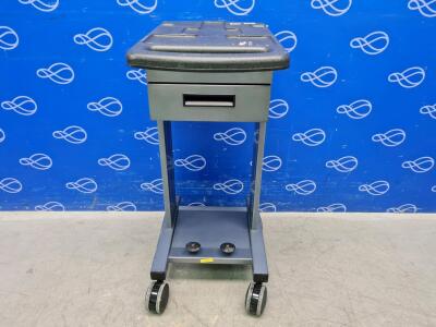 Unbranded Equipment Trolley with Integrated Middle Drawer and Open Lower Shelf