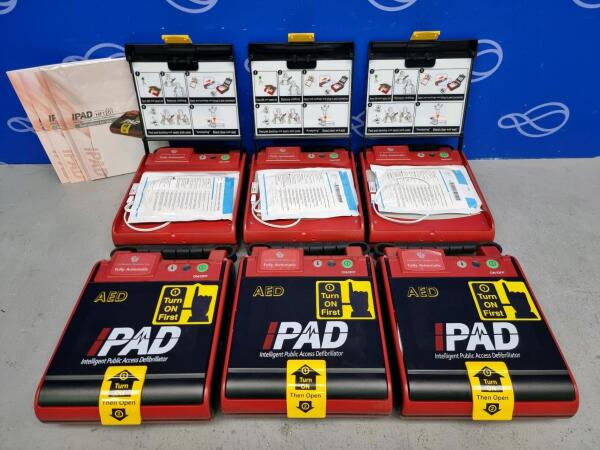 6 x CU Medical Systems Ipad AED NF1201 Defibrillator