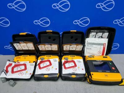 1 x Physio Control Lifepak 1000 Defibrillator & 3 x Physio Control Lifepak CR Plus Defibrillator