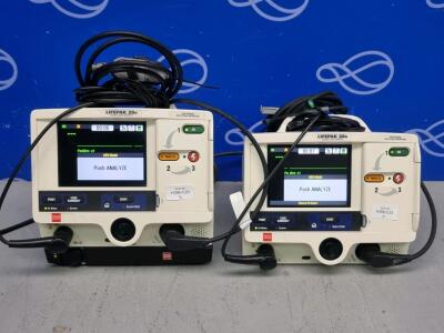 2 x Physio Control Lifepak 20e with Pacer Function