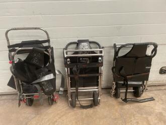 2 x Ferno Compact Evacuation Chairs & 1 x Ferno Compact 2 Track Evacuation Chair (chair only - no track)