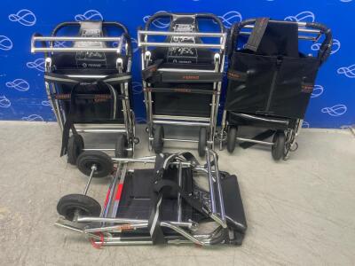 3 x Ferno Compact Evacuation Chairs & 1 x Ferno Compact 2 Track Evacuation Chair (chair only - no track)