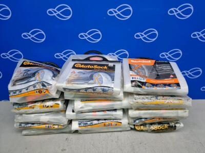16 x Pair of Assorted AutoSock Tyre Traction Aids