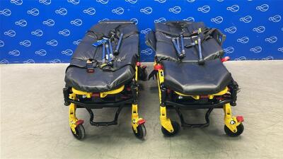 2 x Stryker 6550 Power Pro TL Ambulance Stretcher