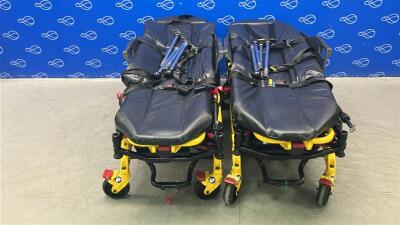 2 x Stryker 6550 Power Pro TL Ambulance Stretcher