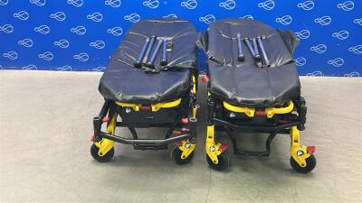 2 x Stryker 6550 Power Pro TL Ambulance Stretcher