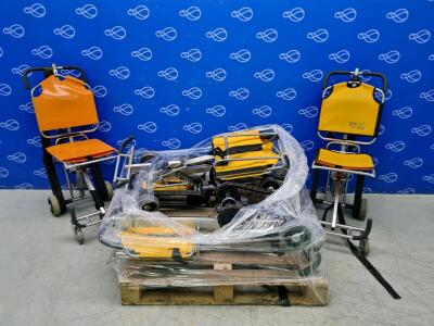 4 x Ibex Tran Seat MK V and 1 Unbranded Evacuation Stair Chair
