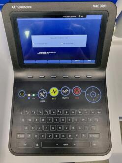 GE MAC 2000 ECG Recorder on Rollstand - 2