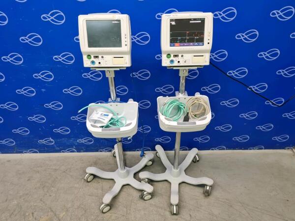 2 x Fukada Denshi Dynascope DS-7100 Patient Monitor