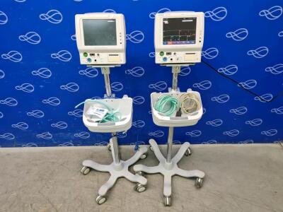 2 x Fukada Denshi Dynascope DS-7100 Patient Monitor