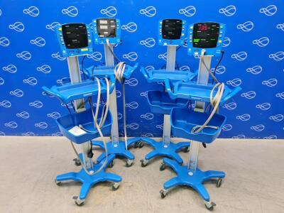 4 x GE Carescape Dinamap V100 Vital Signs Monitor on Rollstand