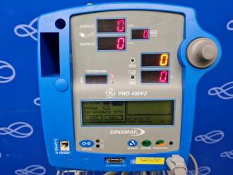 3 x GE Dinamap PRO 400V2 Vital Signs Monitor on Rollstand - 2