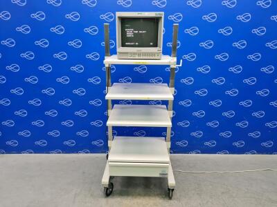 Sony Trinitron PVM-14M2MDE Colour Video Monitor on DP Medical Stack Trolley