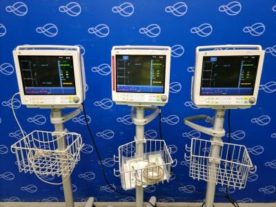 3 x GE B40 Patient Monitor on Rollstand