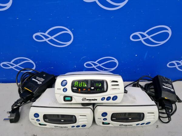 3 x Nonin 7500 Pulse Oximeter
