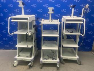 3 x Olympus Endoscopy Stack Trolleys