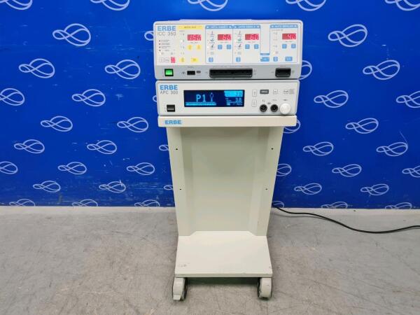 Erbe ICC 350 Diathermy with APC 300 Coagulator on Trolley