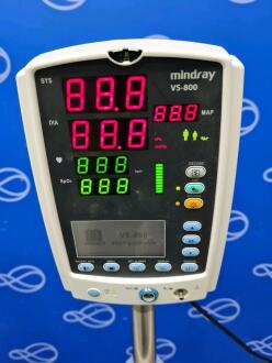 2 x Mindray VS-800 Vital Signs Monitor on Rollstand - 2