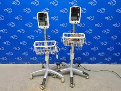 2 x Mindray VS-800 Vital Signs Monitor on Rollstand