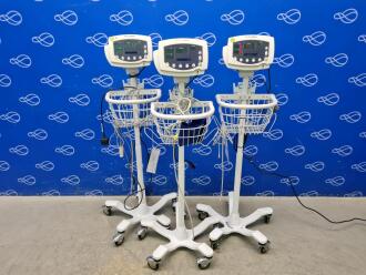 3 x Welch Allyn 53N00 Vital Signs Monitor on Rollstand