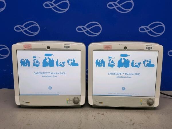 2 x GE Carescape B650 Patient Monitor