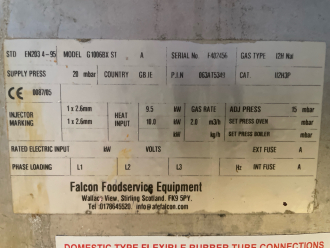 Falcon Chieftain G1006BX ST Gas Oven with 1 x Hob Burner - 3PH - 3