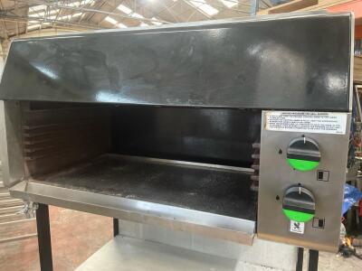 Falcon G1528 Salamander Grill on 3-Tier Shelving Unit