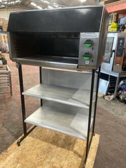 Falcon G1528 Salamander Grill on 3-Tier Shelving Unit - 2