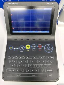 GE MAC 2000 ECG Recorder on Rollstand - 2