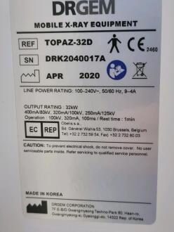 MIS Healthcare DRGEM Topaz 32-D Mobile X-Ray - 7