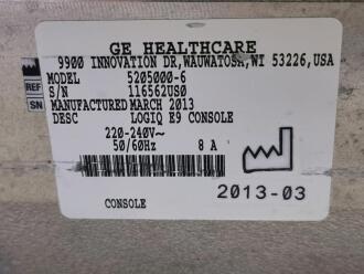 GE Logiq E9 Ultrasound System - No HDD - 5