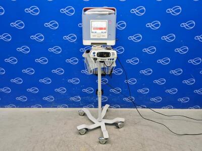 Philips Respironics Trilogy 202 Ventilator with Nonin 7500 Pulse Oximeter on Rollstand on Rollstand