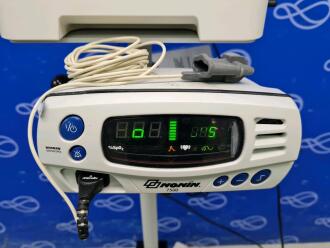 Philips Respironics Trilogy 202 Ventilator with Nonin 7500 Pulse Oximeter on Rollstand on Rollstand - 3