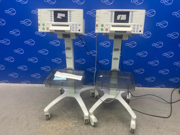 2 x Huntleigh Sonicaid FM800 Encore Foetal Monitor on Trolleys