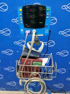 GE Carescape V100 Dinamap Vital Signs Monitor on Rollstand - 2