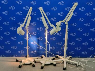 3 x Examination Lamp on Rollstand