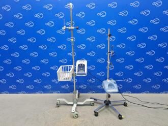 1 x Fisher and Paykel Airvo 2 Ventilator and 1 x DeVilbiss UltraNeb Nebuliser on Rollstand