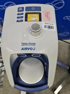 1 x Fisher and Paykel Airvo 2 Ventilator and 1 x DeVilbiss UltraNeb Nebuliser on Rollstand - 2
