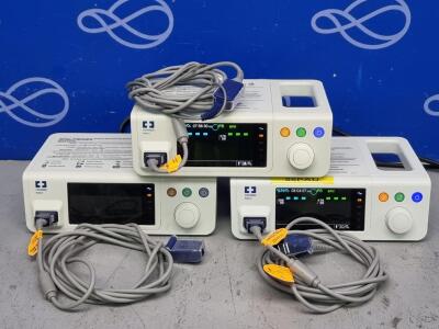 3 x Covidien Nellcor PM100N Bedside SpO2 Patient Monitoring System