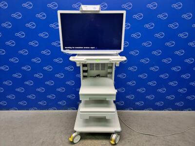 Olympus OEV321UH 4K UHD LCD Monitor on WM-NP3 Stack Trolley